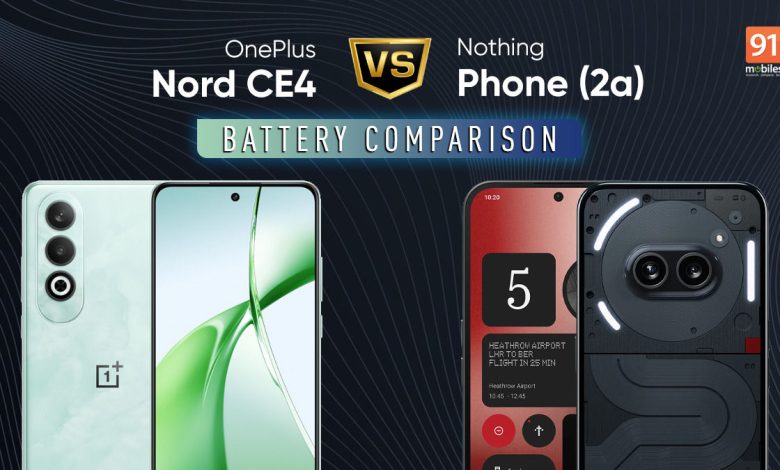 Comparação de Bateria OnePlus Nord CE4 vs Nothing Phone